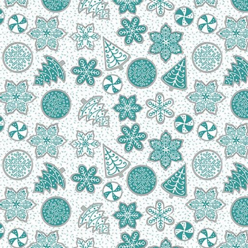 Nordic Cabin Cookies Teal
