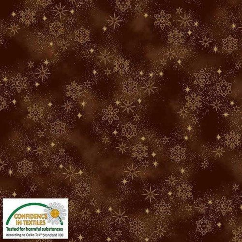 Petit Cristal Brown Gold Small Snowflakes and Stars
