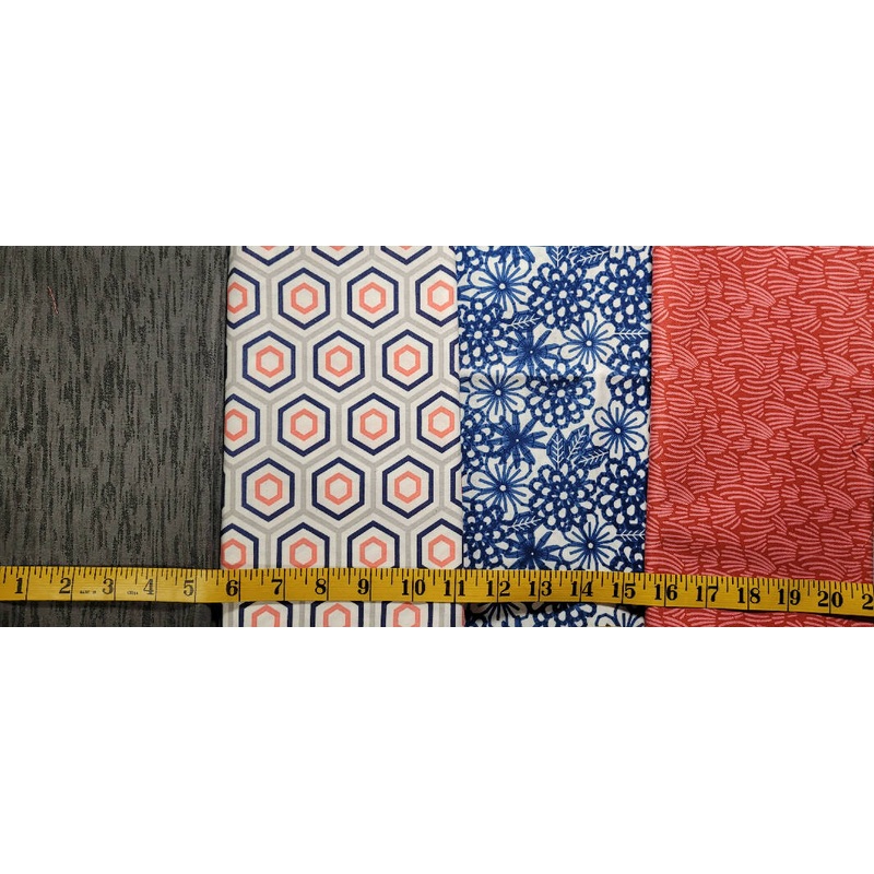 Quilting cotton bundle - 4 pieces, 2 yards total