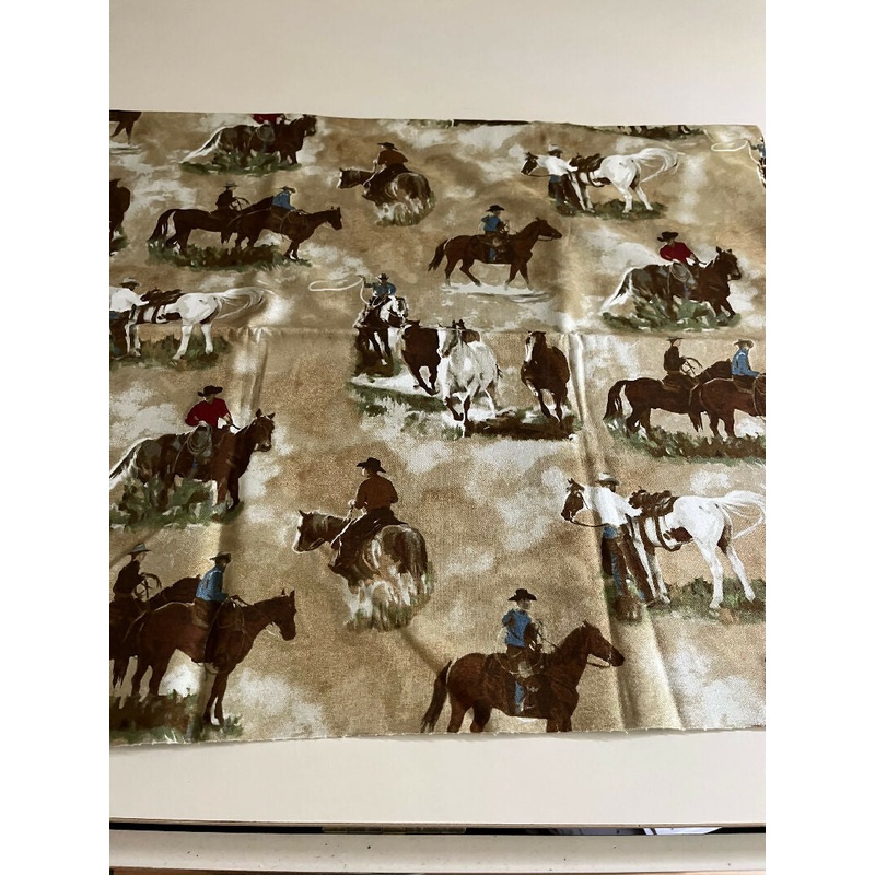 Quilting Cotton - Working Cowboys and Horses