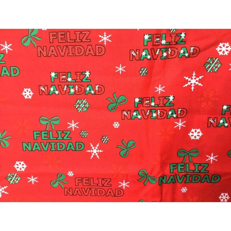 Red Holiday cotton 3 yds