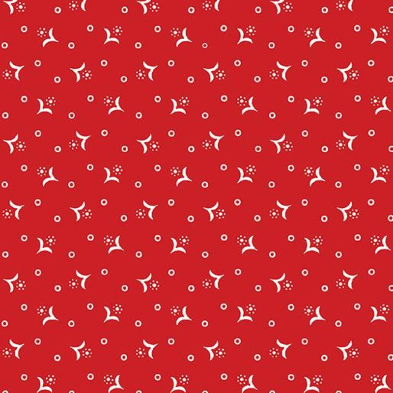 Rhapsody Tiny Calico Flower Red/White
