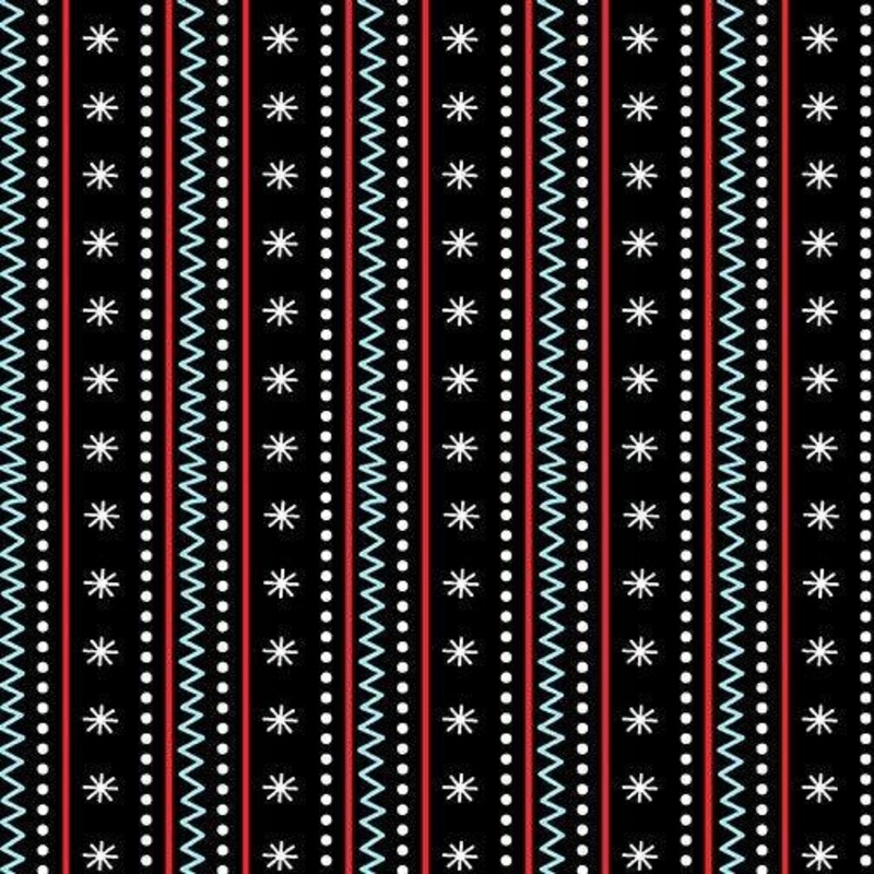 Snow Place Like Home Artic Stripe Black