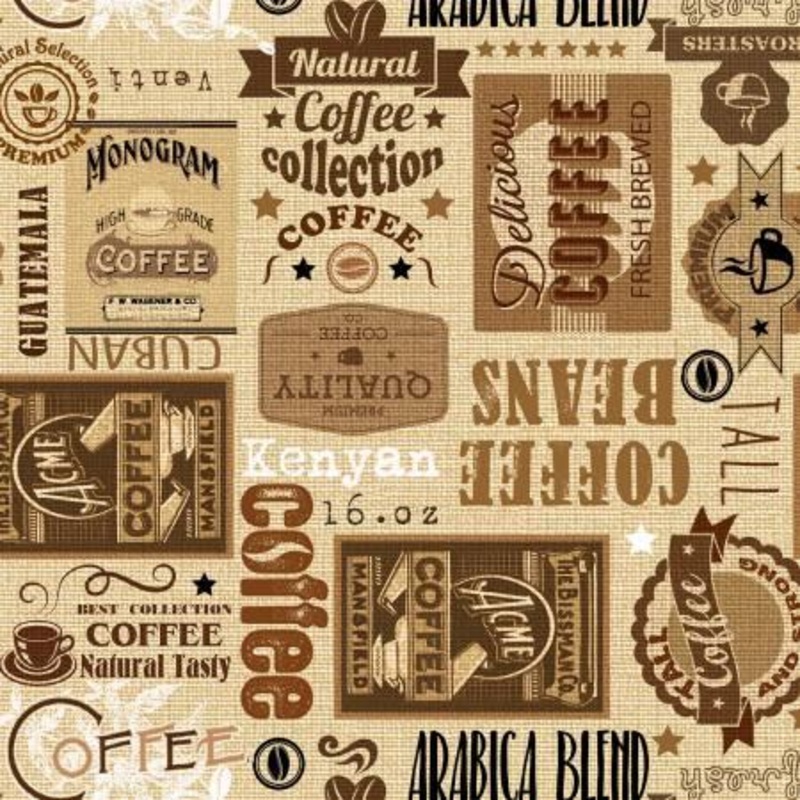 Taupe Coffee Labels