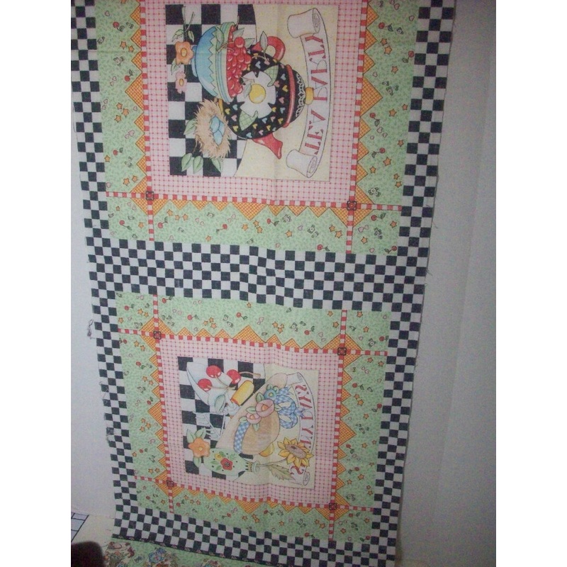 Tea Party/ Sunny Days Table Runner panel cotton - 36x22 inches