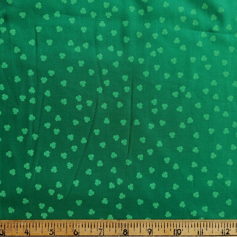 Hobby Lobby Tiny Shamrocks on Green