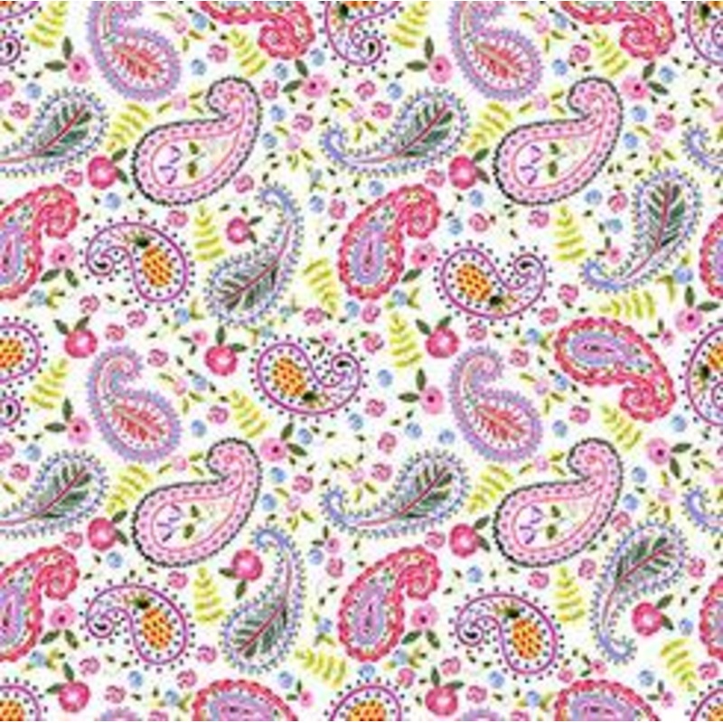 My Watercolor Garden - Paisley White