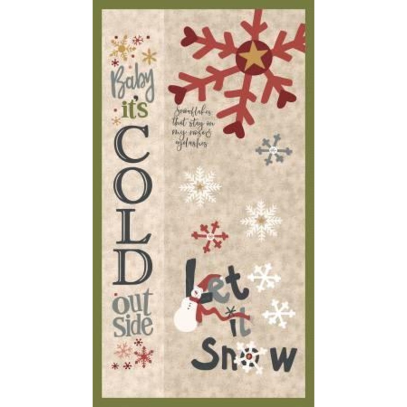 P011 Let It Snow Panel 24in Flannel