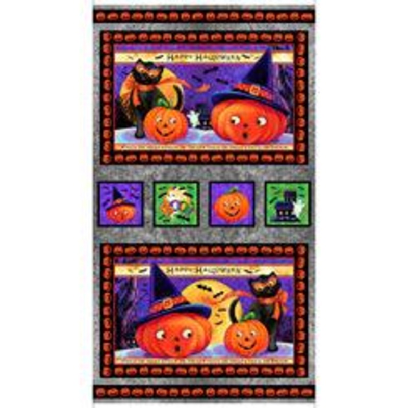 P034 Tricks & Treats HALLOWEEN PICTURE PATCHES GRAY