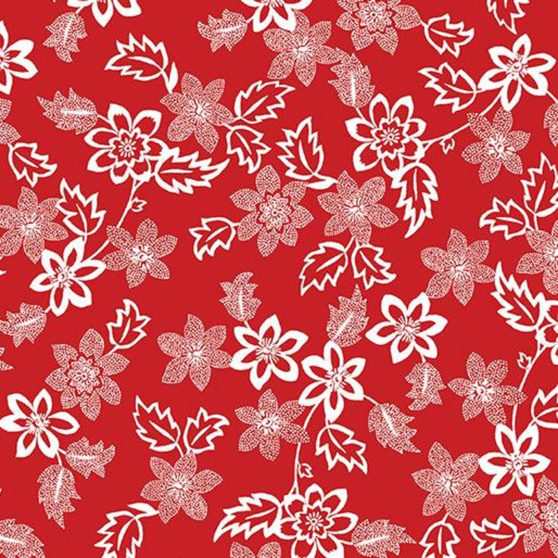 Rhapsody Dotted Blossoms Red/White