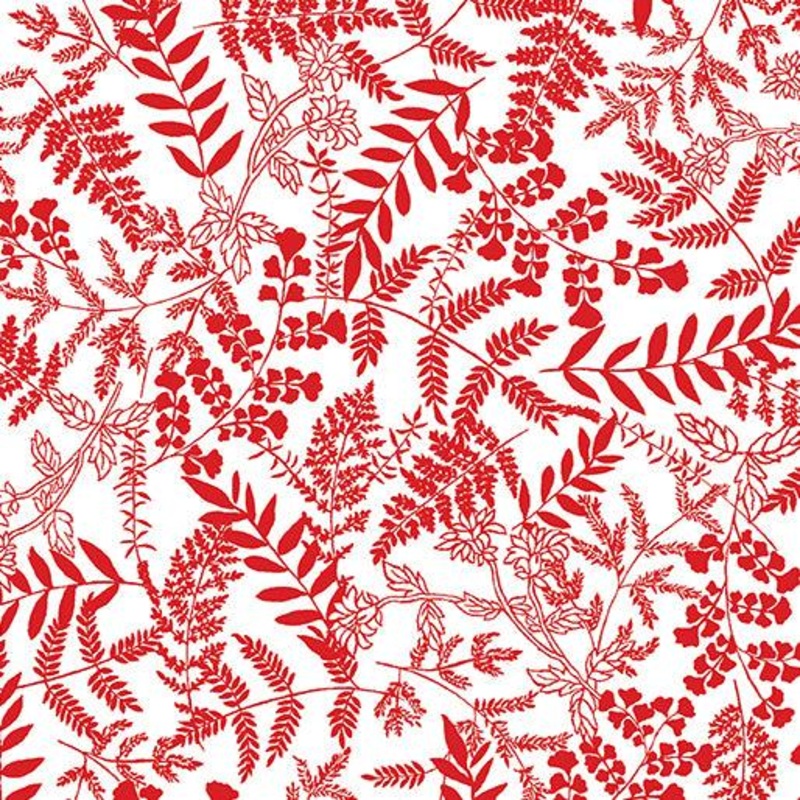 Rhapsody Fern Garden White/Red