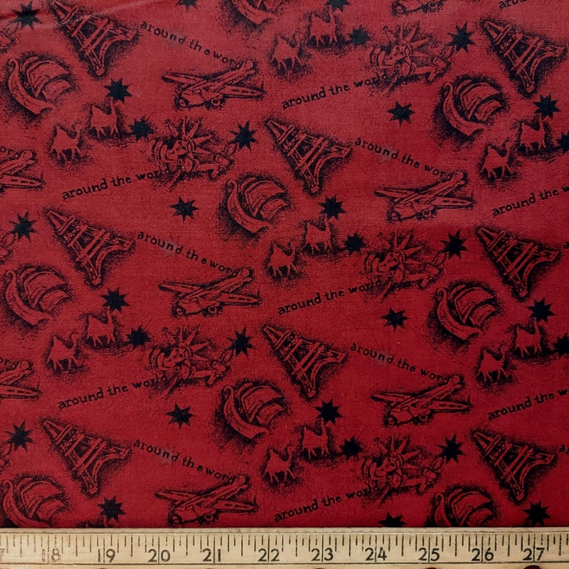 Travel Mania 82203 Around the World Dark Red