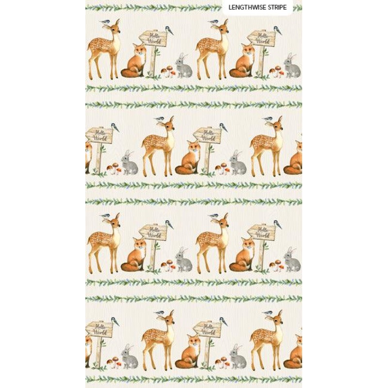 WATCH ME GROW CREAM MULTI Border Stripe