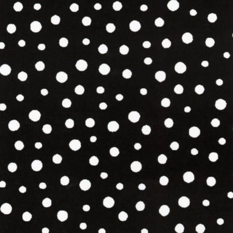 White on Black Irregular Dot