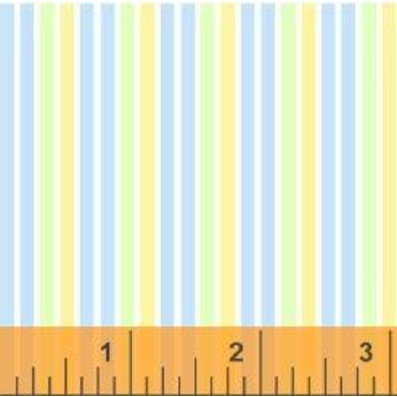 Windham Fabrics Basic Pastels Multi Stripe Light Blue/Green 29403-14
