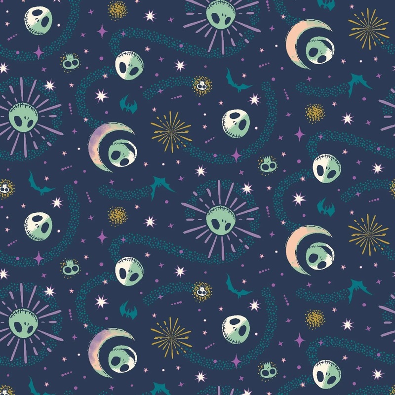 $35 Whole 5 Yard Cut - Celestial Jack on midnight - Springs Creative