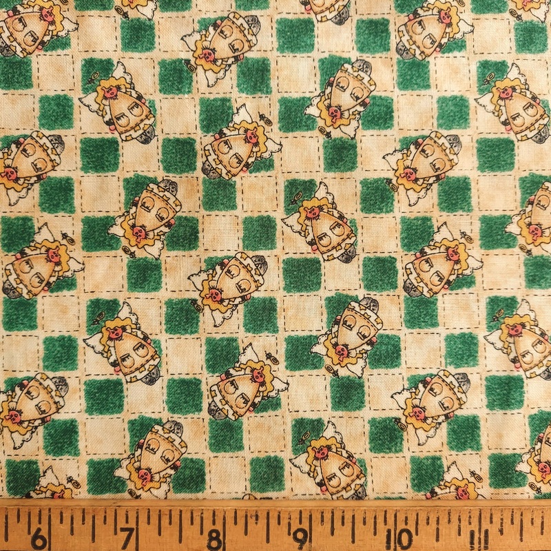 Moda Angels on Green Tan Squares 5114