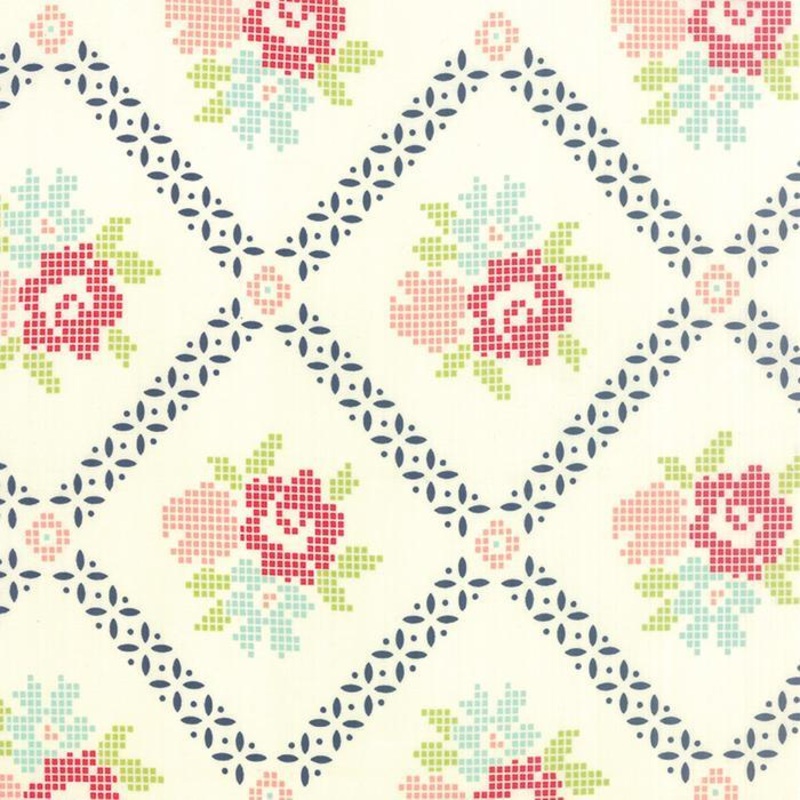Moda Vintage Picnic Cream Navy