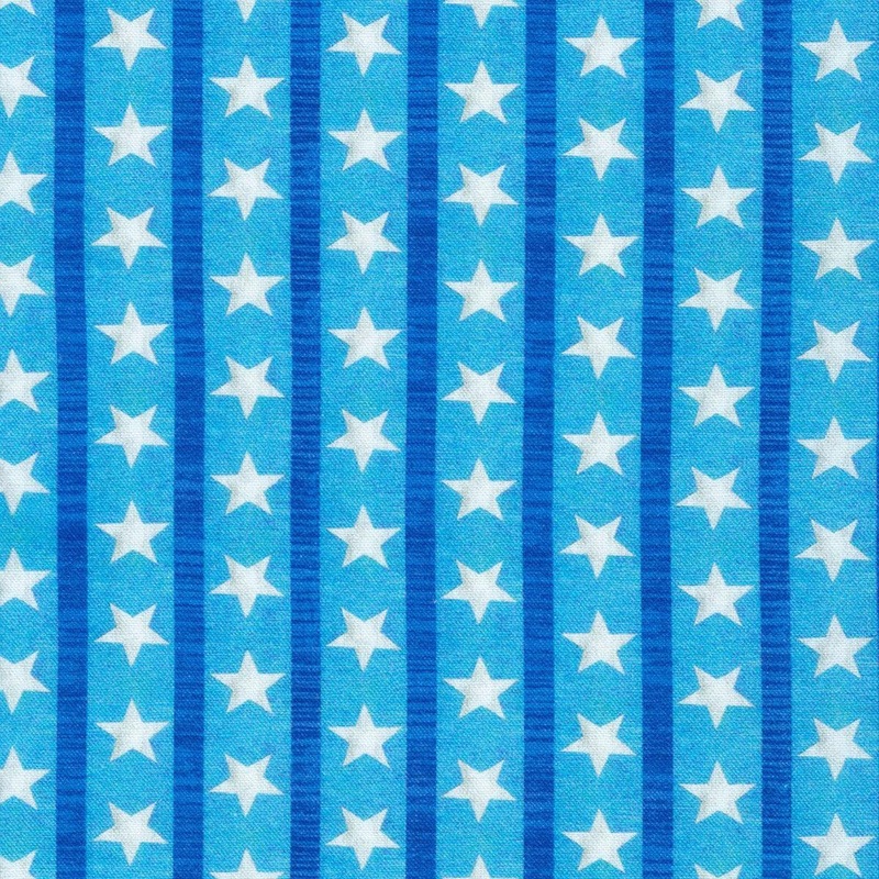 Robert Kaufman Independence Day Stripes AHVD-22305-4 Blue