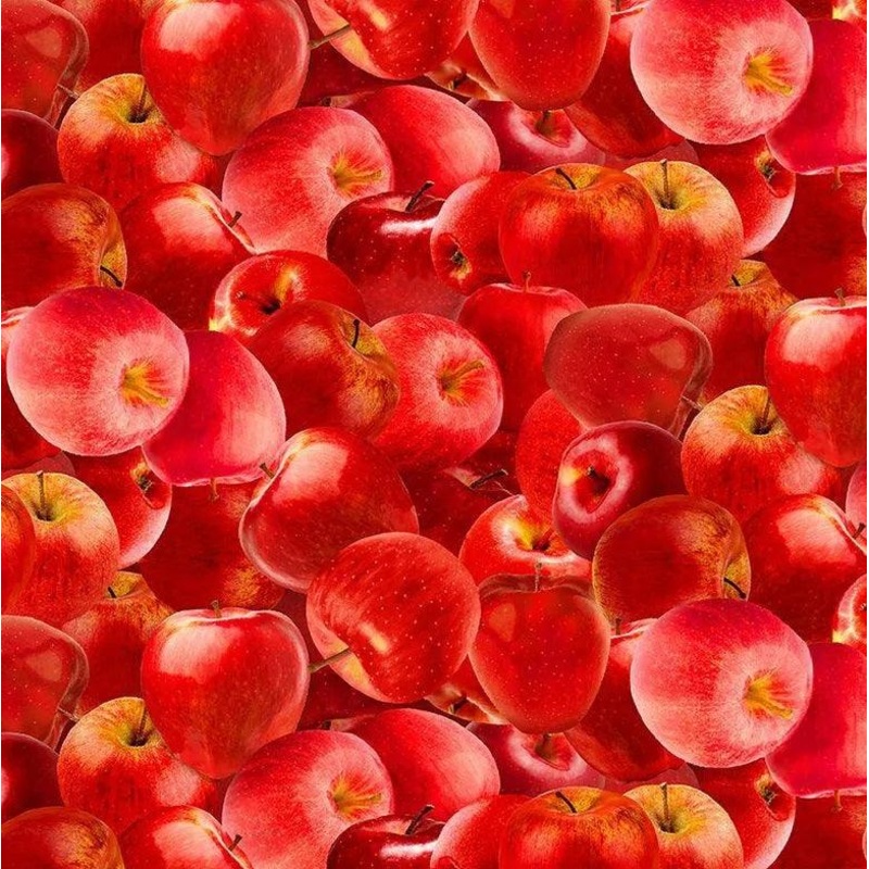 Timeless Treasures Fruit CD2864 Red Apples
