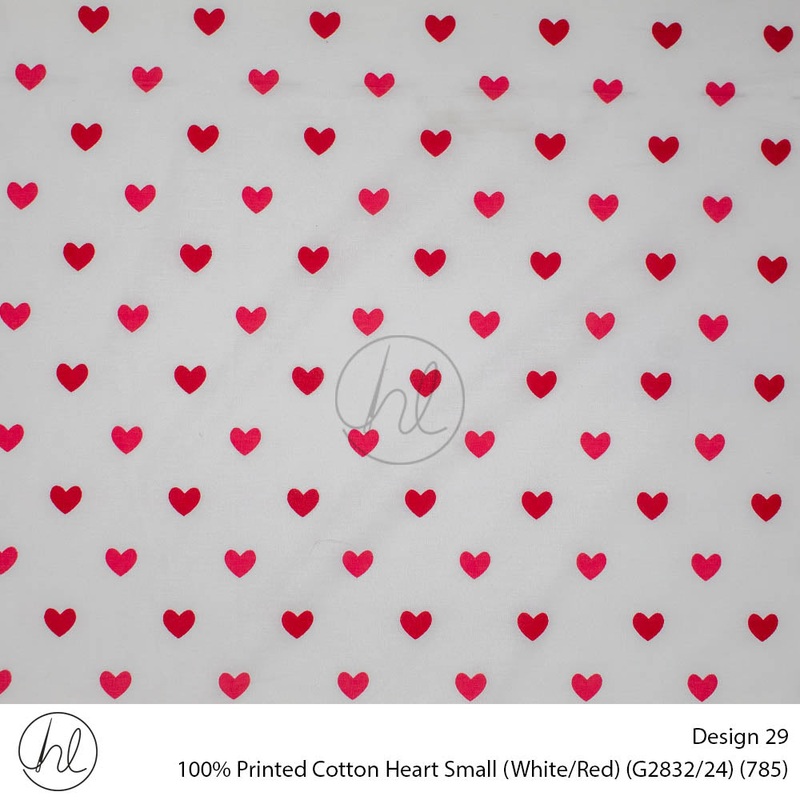 100% Cotton Prt Heart Small