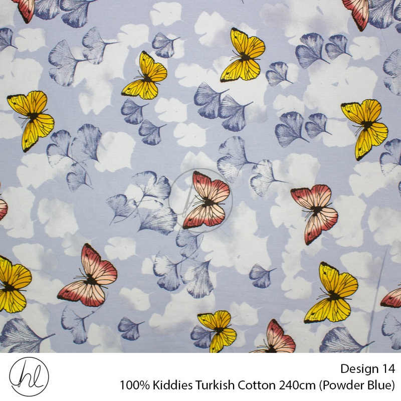 100% Kiddies Turkish Cotton Design 14 240cm Per M Powder Blue