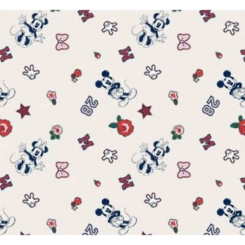 $35 Whole 5 Yard Cut - Mickey and Minnie Mouse Toss on White - Springs Creative