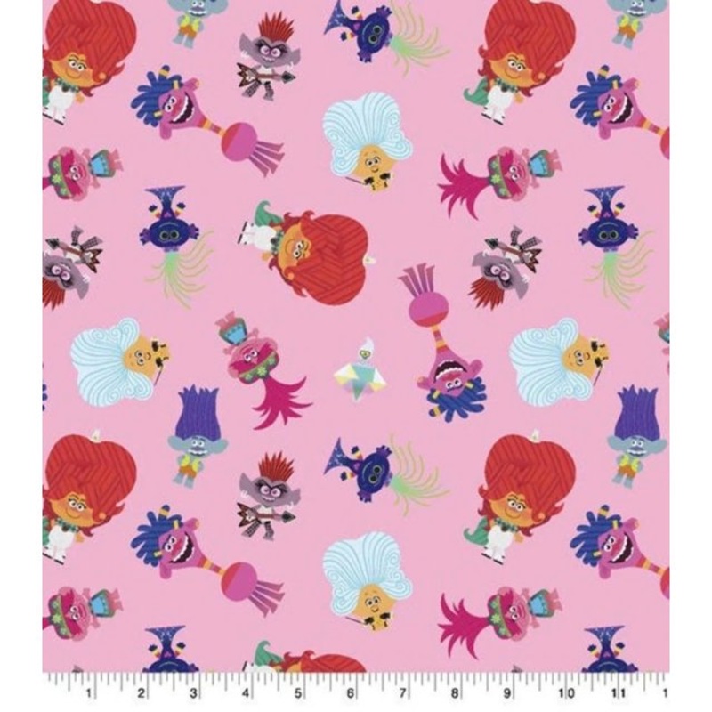 $35 Whole 5 Yard Cut - Trolls Pink - Springs Creative