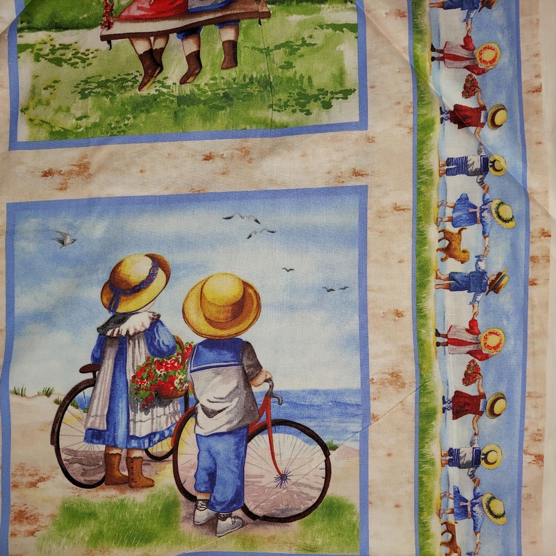 Elizabeth's Studio Childhood Memories 24" PANEL 1469 Cream