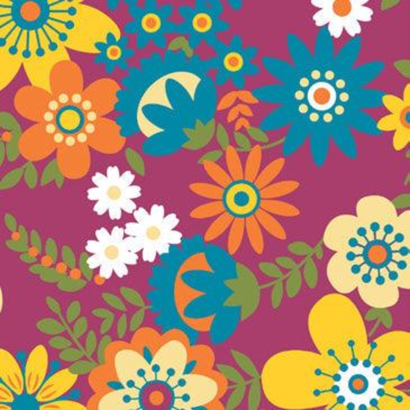 Fabulous Modern Floral Fuchsia