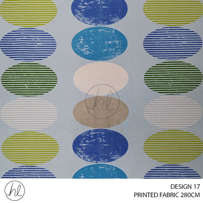 PRINTED LINEN AND COTTON DESIGN 17 280CM PER M BUY 20M OR MORE FOR R69.99