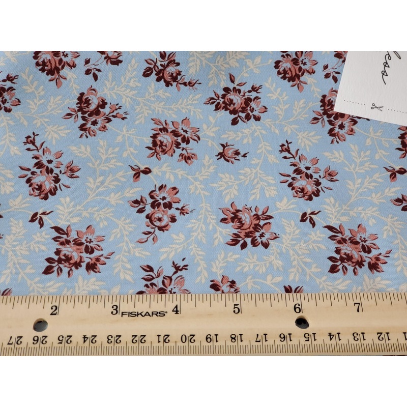 Stitches and Stripes Medium Floral Blue