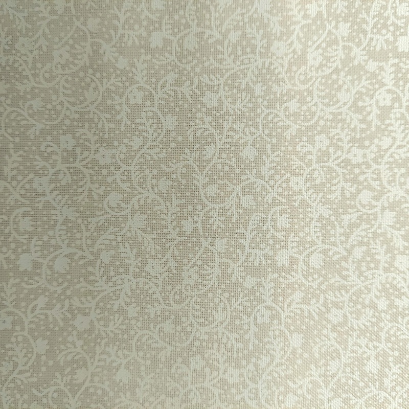Tonal White on Ivory Floral Vine