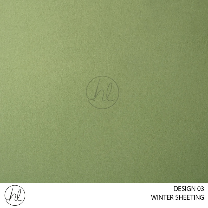 WINTER SHEETING 9 DESIGN 03 LIME 240CM WIDE PER M