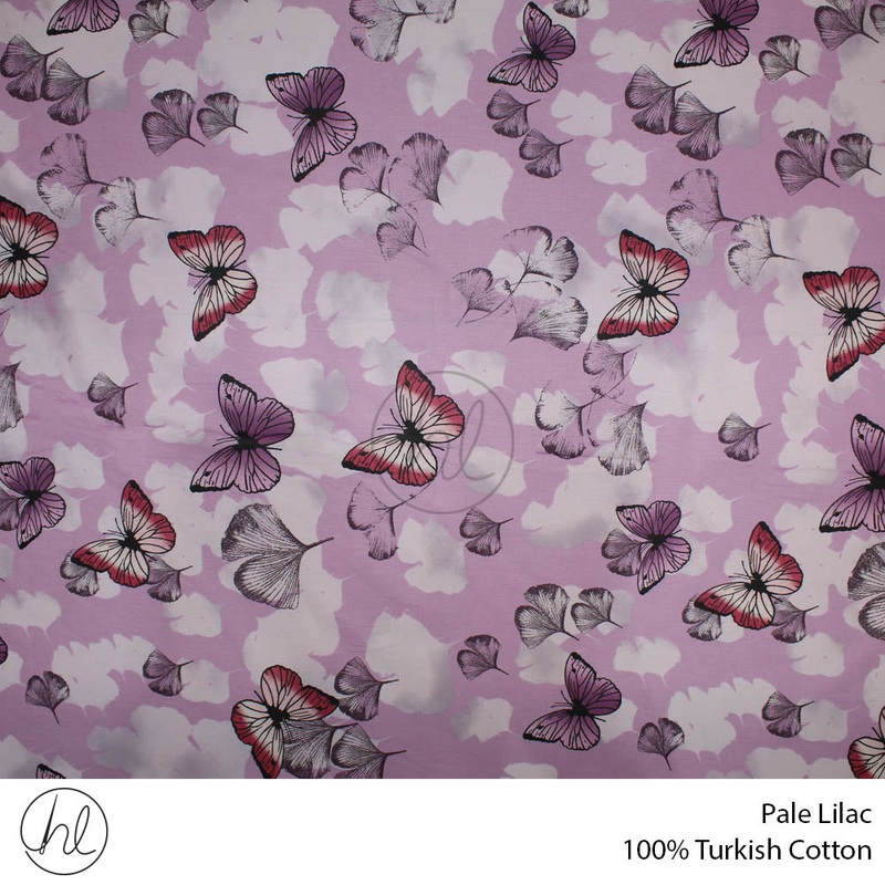 100% COTTON BUTTERFLY PALE LILAC ROLL ROLL 001