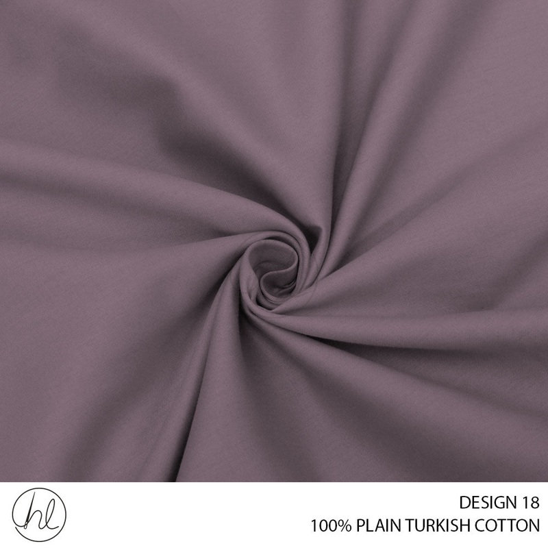 100% PLAIN TURKISH COTTON DESIGN 18 240CM WIDE PER M LILAC