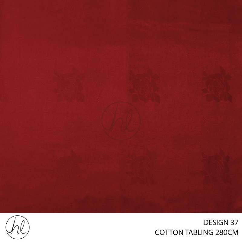 COTTON TABLING DESIGN 37 280CM PER M RED