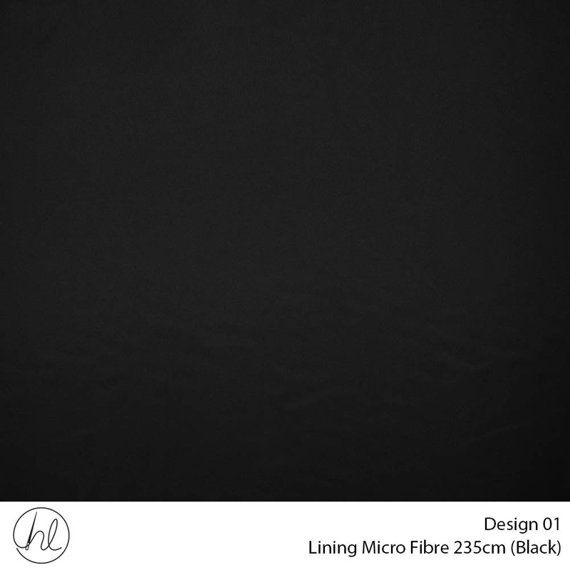 Microfibre Lining Design 01 Black 235cm Wide Per m