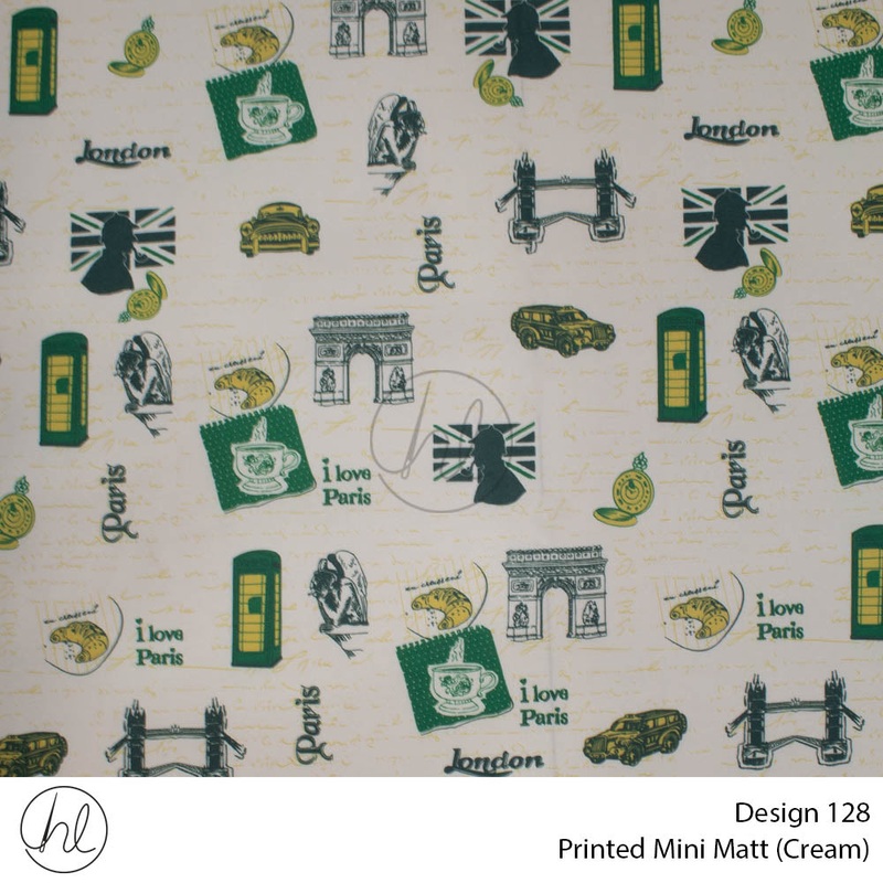 Mini Mat Prt Paris/London fabric