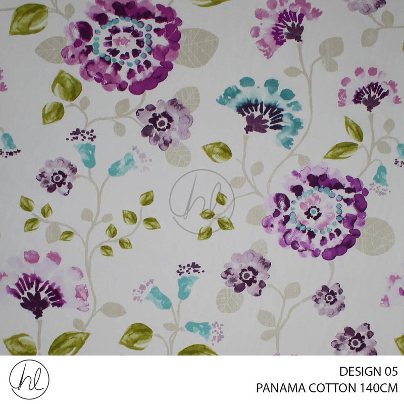 PANAMA COTTON CANVAS BUY10M OR MORE R69.99 PM DESIGN 05 140CM PER M Grape