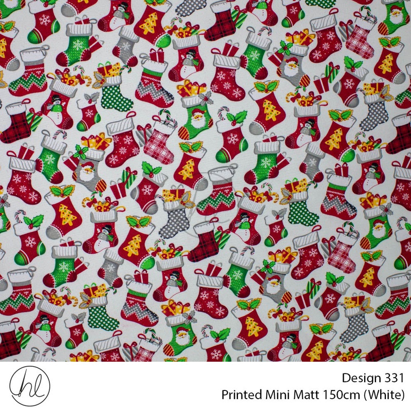 Printed Mini Matt Design 337 150cm Per m White