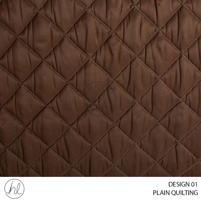 QUILTING POLYESTER PLAIN DESIGN 01 BROWN 235CM WIDE PER M
