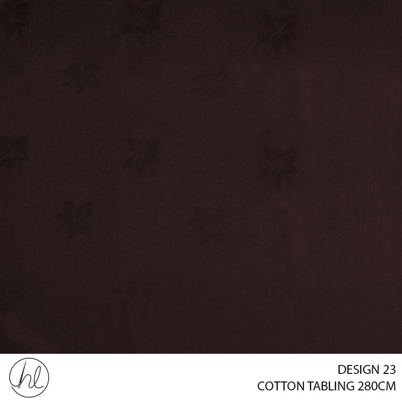 COTTON TABLING DESIGN 23 280CM PER M NUTMEG