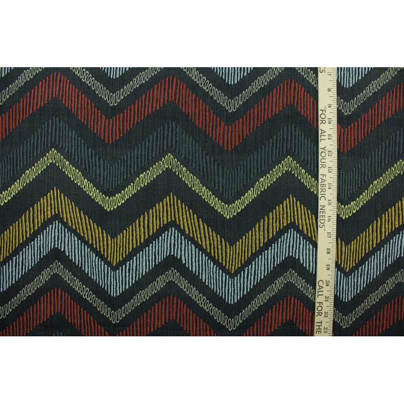 Richloom Swing Woven Upholstery Fabric in Ebony
