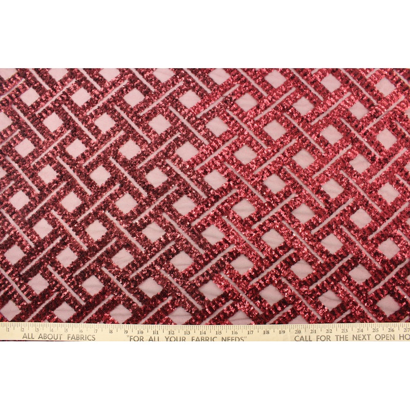 Sequined Boxed in Burgundy
