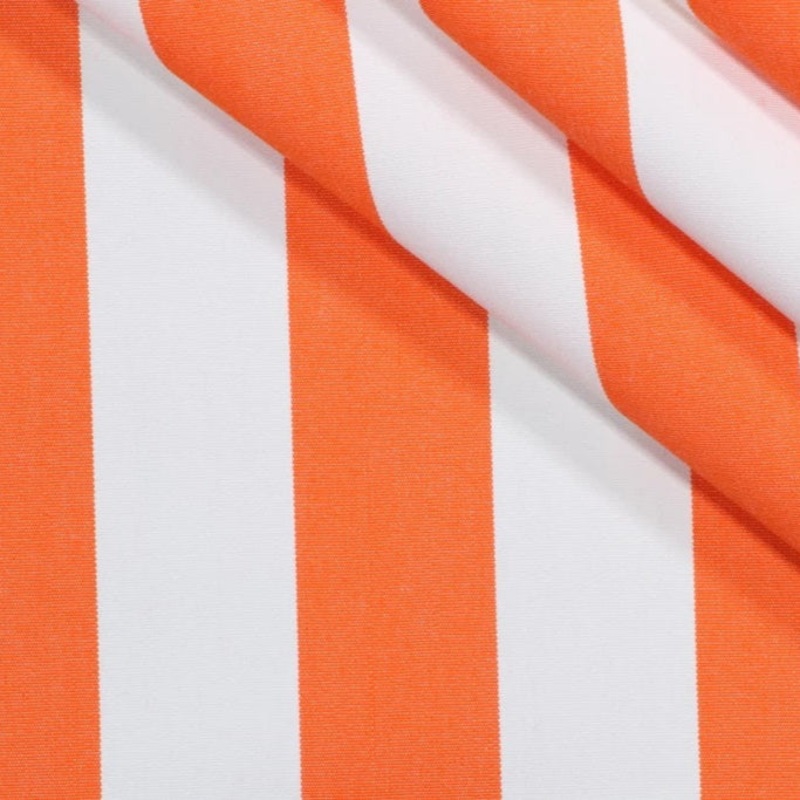 Cabana Stripe Outdoor Fabric in Orange