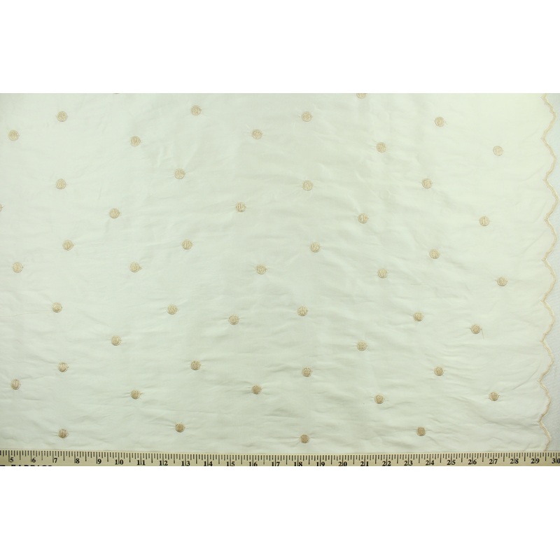 Embroidered Bracketed in Beige