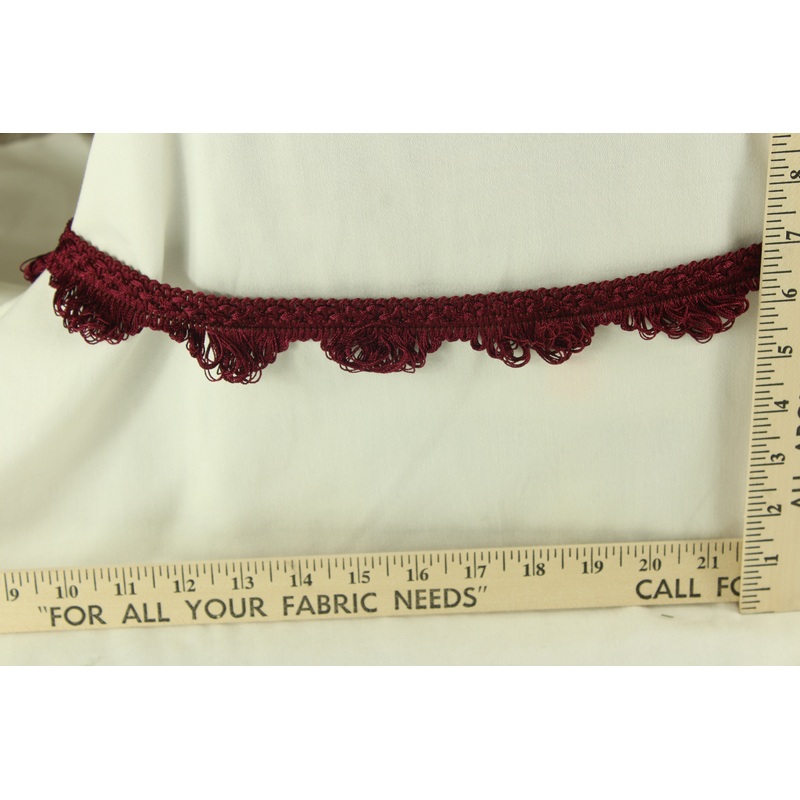 Loop Brush Trim - 1.5" in Garnet Galore