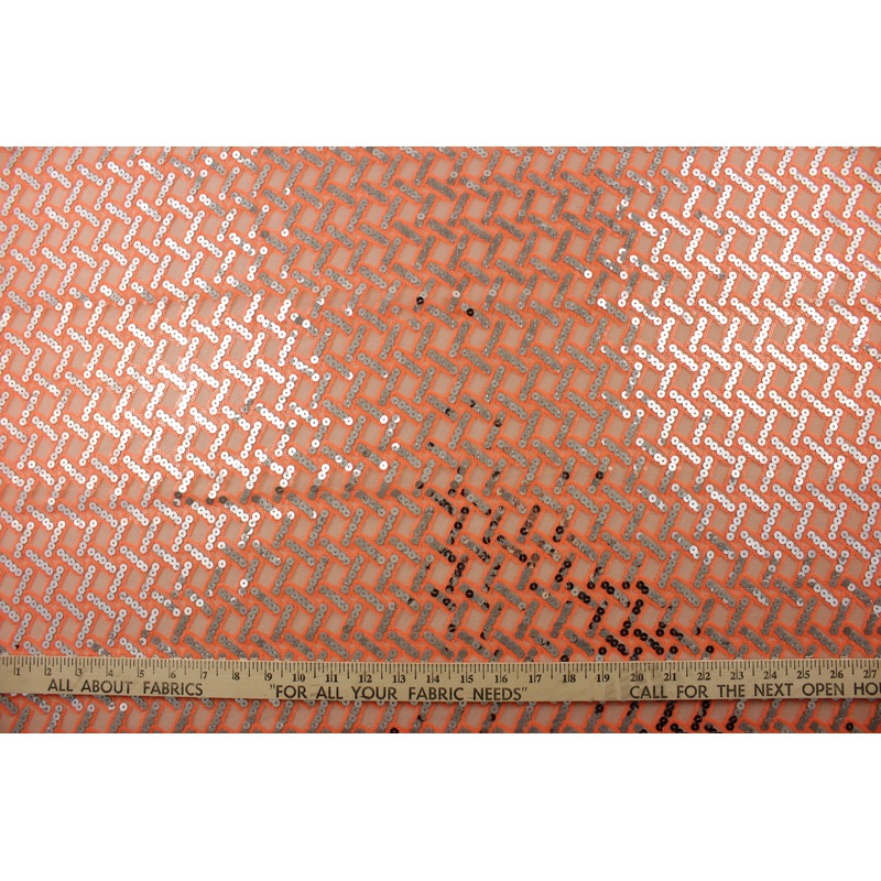 Sequined Sparkle in Orange