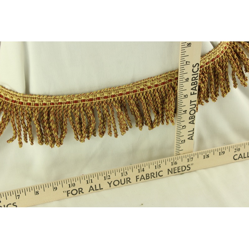 Brush Fringe Trim - 3" Caramel Apple